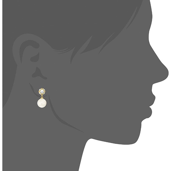 NEW KATE SPADE BOW PEARL DROP EARRINGS - Picture 2 of 4